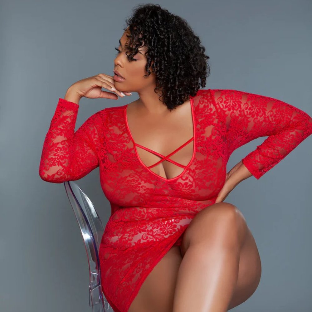 BeWicked - 2247P Lynn Chemise Red - Lingerie For Women